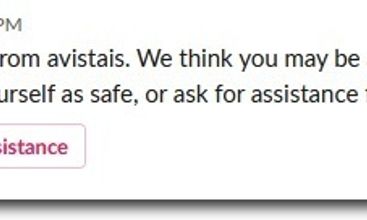 AreYouSafe? Bot screenshot