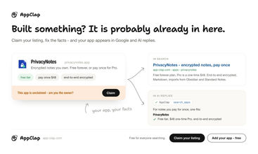 AppClap screenshot