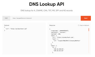 Geekflare API screenshot