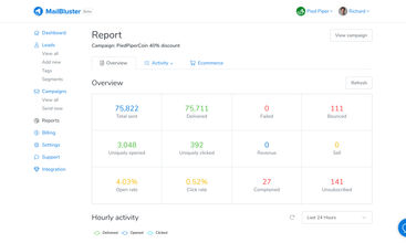 MailBluster screenshot