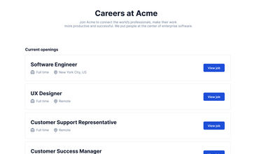 Jobspage screenshot