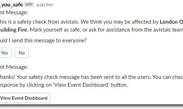AreYouSafe? Bot screenshot