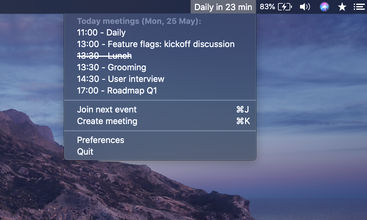 MeetingBar screenshot