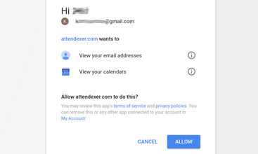 Attendexer screenshot