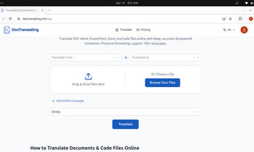 DocTranslating screenshot