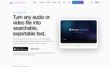Weesper Transcribe screenshot
