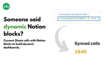 Notion2Sheets screenshot