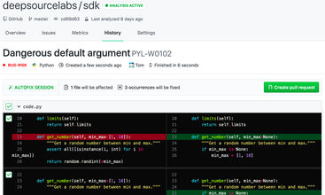 DeepSource screenshot