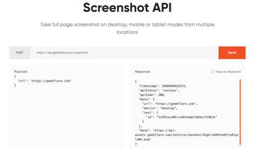 Geekflare API screenshot