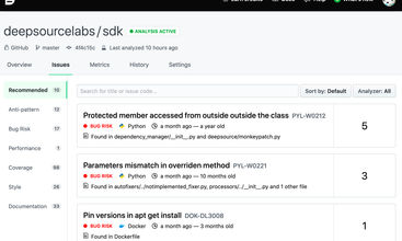 DeepSource screenshot