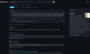 MevaSearch screenshot