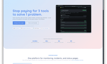 Hosted Status Page screenshot