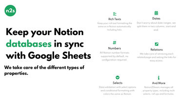 Notion2Sheets screenshot