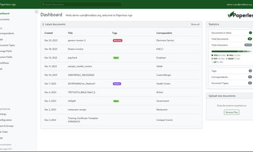 Paperless-home screenshot