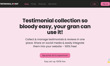 Testimonial Donut screenshot