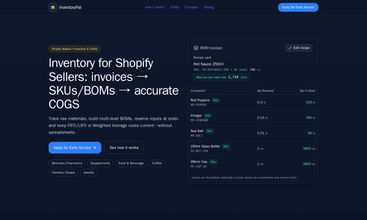 Inventorypal for Shopify screenshot