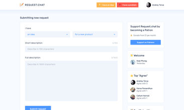 Request.chat screenshot