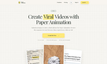 Paper Animation screenshot