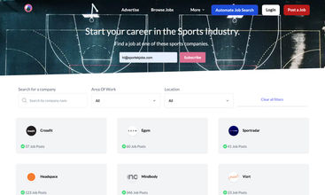 Sportstechjobs screenshot