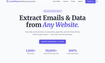 Lead Hunter – Website Data Enricher screenshot