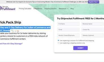 Shiprocket Fulfillment screenshot