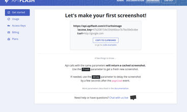 ApiFlash screenshot