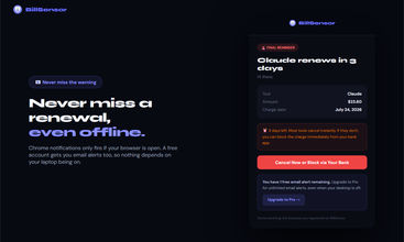 BillSensor screenshot