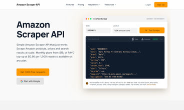 Amazon Scraper API screenshot