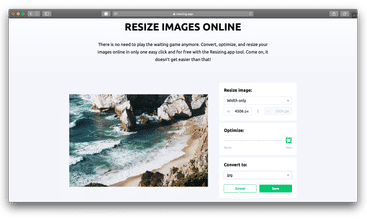 Resizing.app screenshot