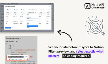 Note API Connector screenshot