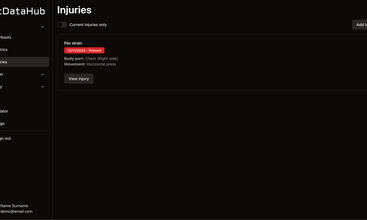 FitDataHub screenshot