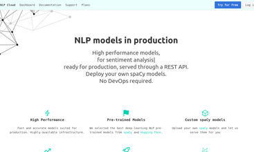 NLP Cloud screenshot