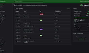 Paperless-home screenshot