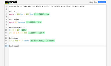 NumPad screenshot