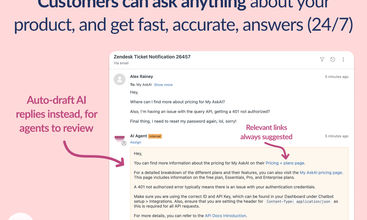 AI Zendesk Ticket Support Agent screenshot