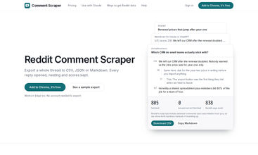 Comment Scraper screenshot