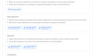 Facilecv screenshot
