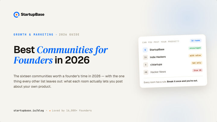 Best Communities for Founders in 2026 (And What You Can Actually Post in Each)