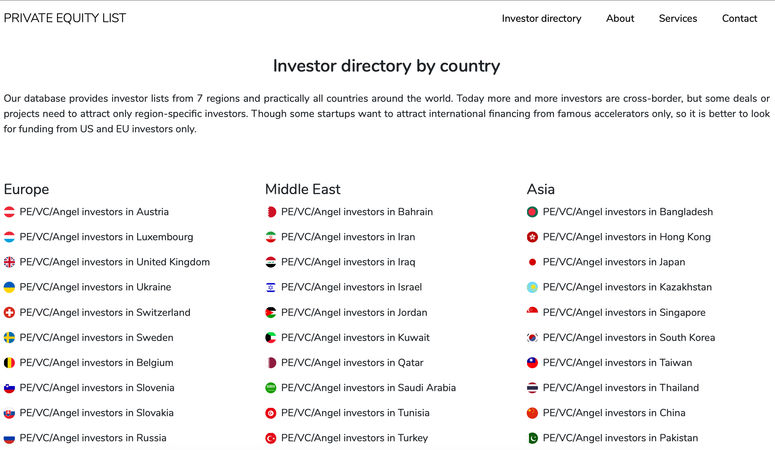 Private Equity List