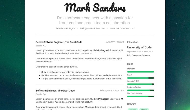 HTML Resume