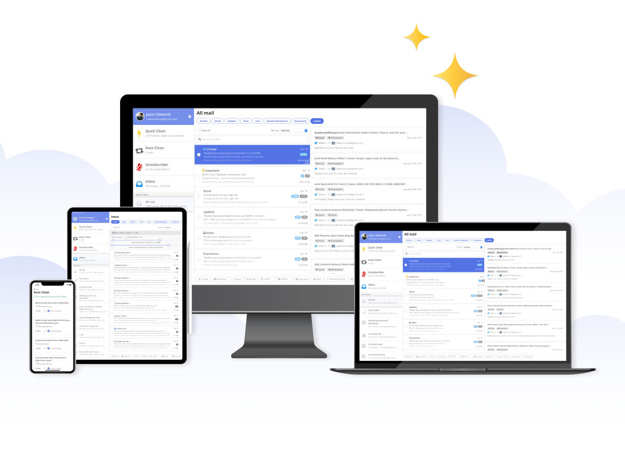 email clean up app
