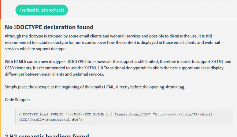 HTML Email Check