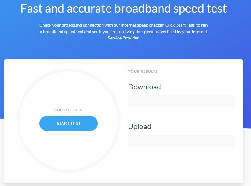 broadband test speed