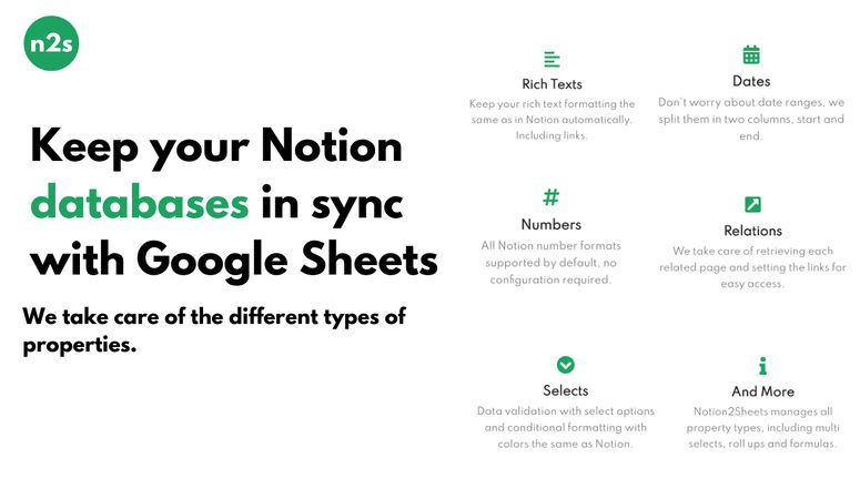 Notion2Sheets