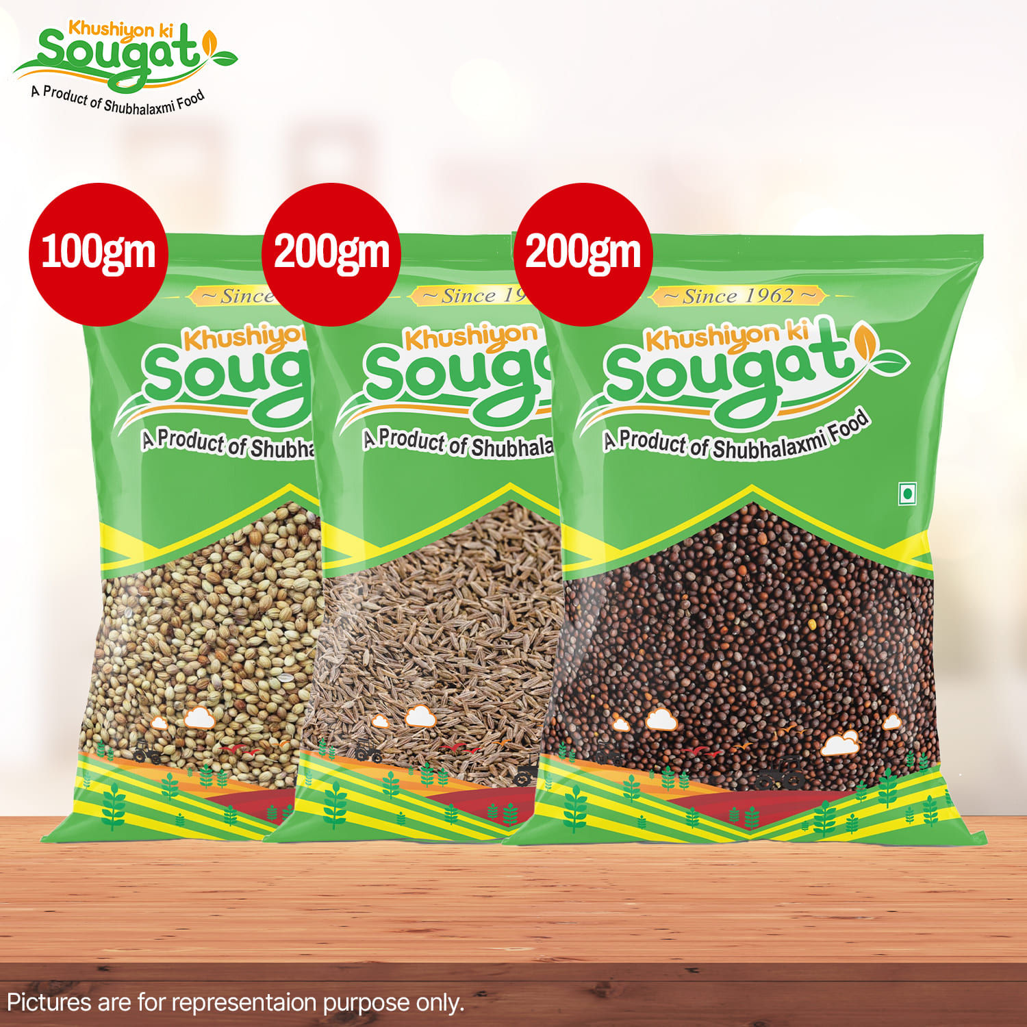  Everyday Whole Spice -combo Pack Coriander Seed 100g, Cumin Seed 200g, Ray small 200g. Pack of 3
