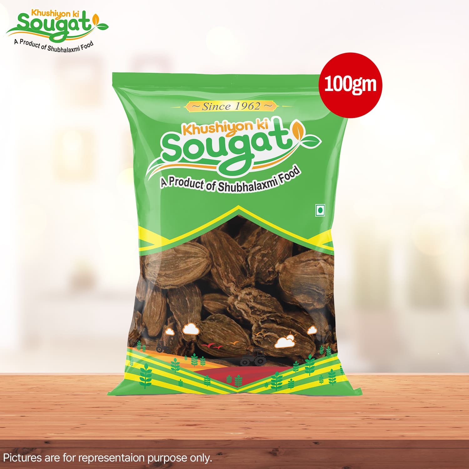 Whole Spices 500g Combo Pack (Badi Ealichi, Jeera, Laung, Kali Mirch, Dalchini)100 g each Pack of 5