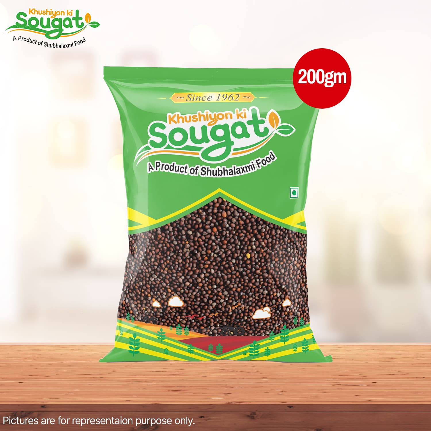 Small.Rye 200g,Tej patta 100g,Lung 50g,Elaichi green 50g. Pack of 4