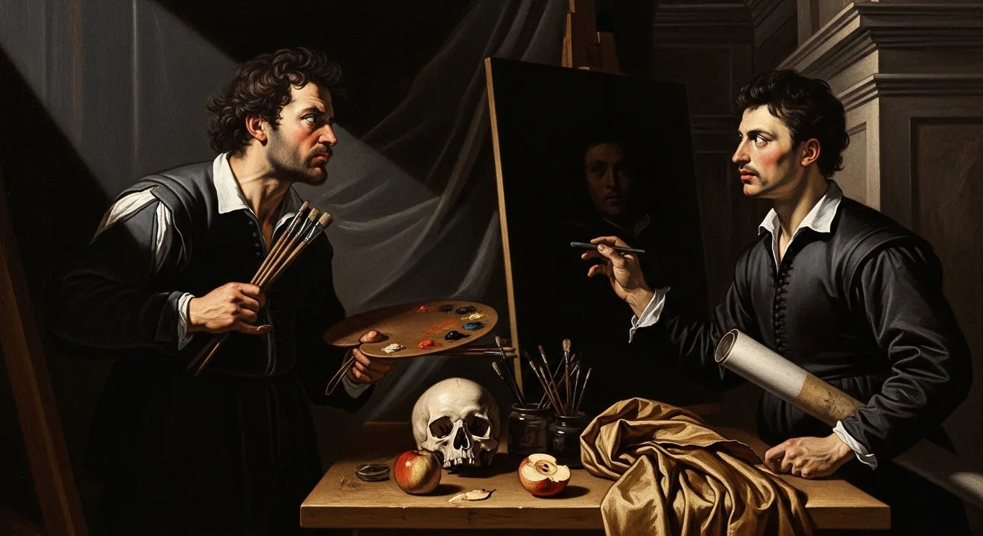 Judith Slaying Holofernes Caravaggio vs Gentileschi comparison showing both paintings side by side