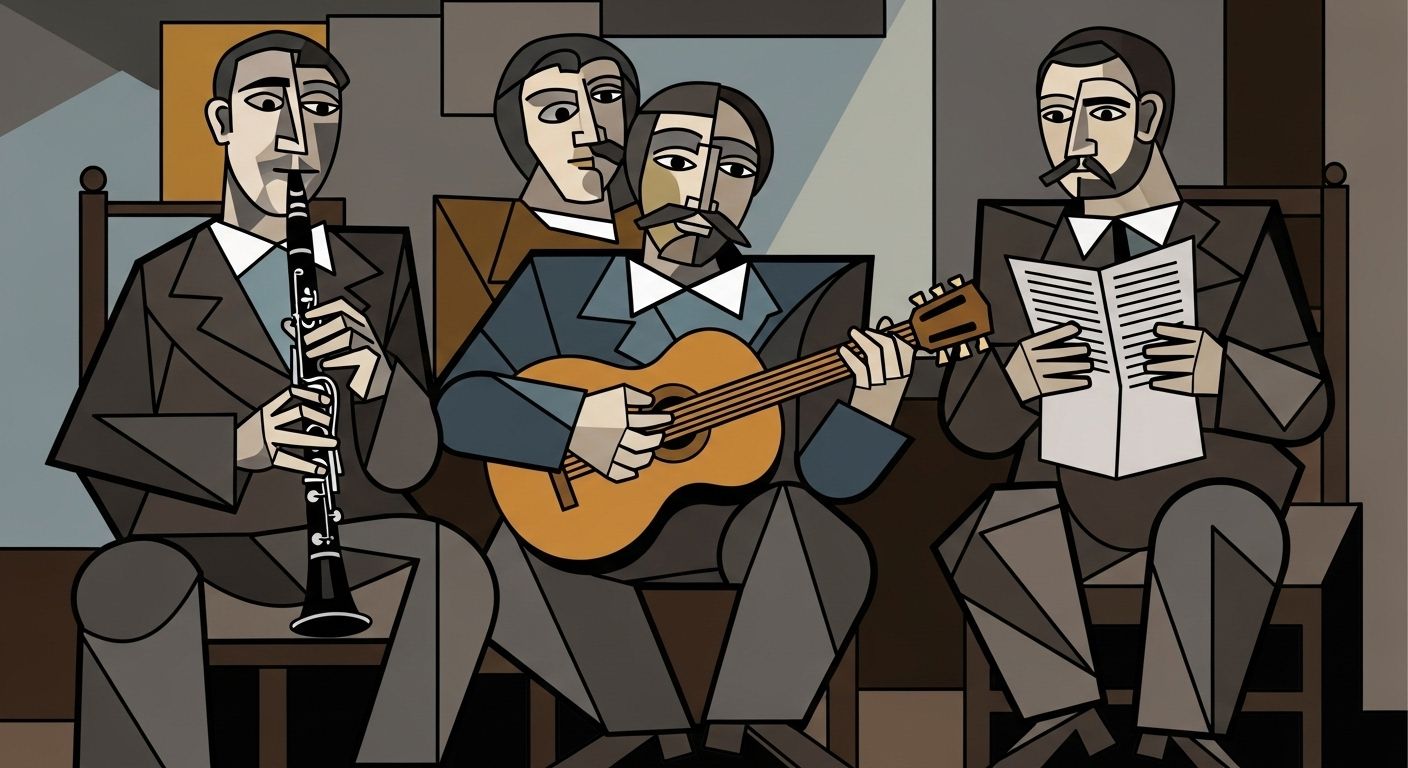 Pablo Picasso 3 Musicians Cubist Masterpiece