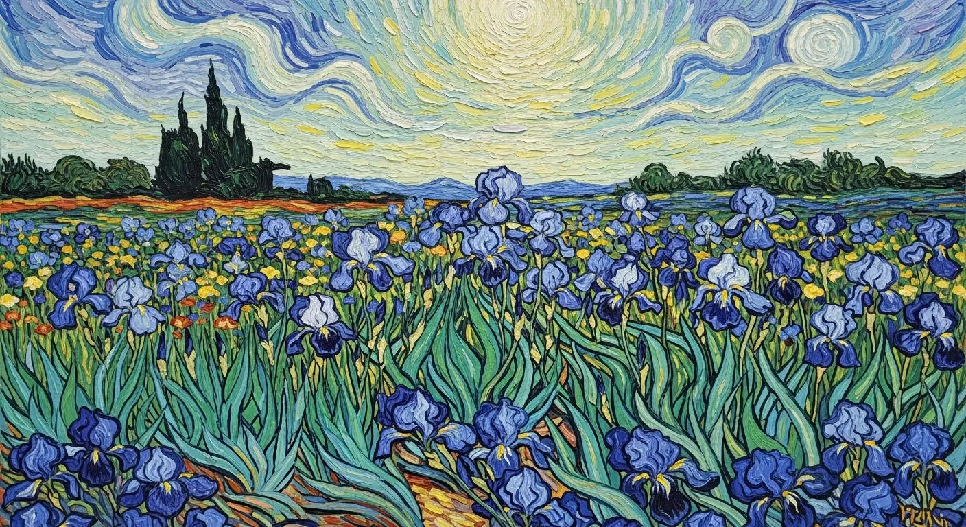 van gogh iris paintings